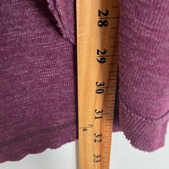 Free People We The Free Split Back Tunic Sweater Size M Color Purple Turtleneck - Picture 8 of 10